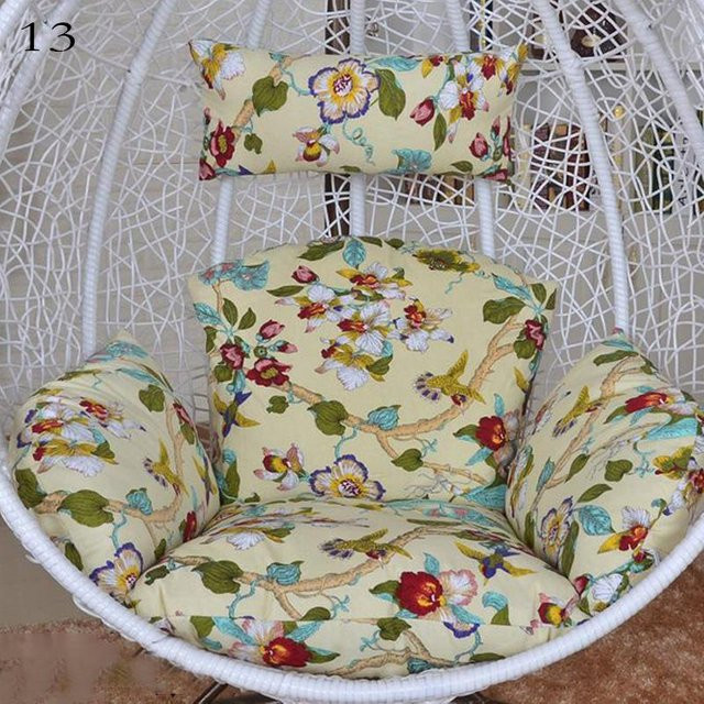 Runder Kissenbezug aus Polyester für Hängeschaukel-Ei-Stühle und Papasan-Sessel, Mehrfarbig - Bild 1