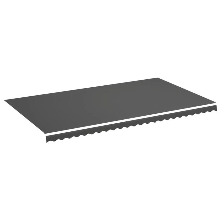 DELUKE Markisenbespannung aus Polyester in Anthrazit mit Volant für Rahmenmarkisen, B: 600 cm, H: 350 cm - Bild 2