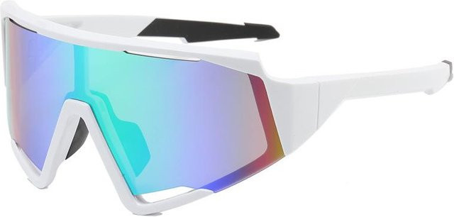 Yiran toy Sportsonnenbrille Unisex, Vollrand, Kunststoff, weiß, Wrap - Bild 1