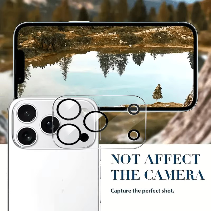 2er-Set ultraklare Vollbildschutzfolie und HD-Kameraobjektivglas für Apple iPhone 17 16 15 14 13 12 11 Pro Max Plus in Transparent - Bild 5