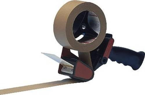 tesapack Universal-Handabroller Classic für Packband in Rot und Schwarz mit Rollenbremse und flexibler Andrucklasche - Bild 1