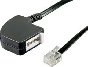 Goobay TAE Adapter F-RJ11/RJ14 in Schwarz, Länge: 0,2 m - Bild 1
