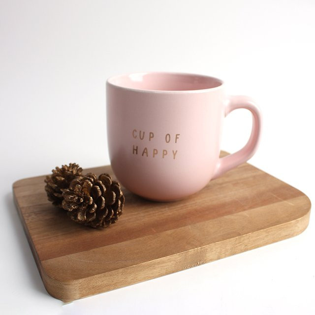Keramik-Kaffeetasse von SILVER BOX in Pink, 350 ml, mikrowellen- und spülmaschinenfest - Bild 1