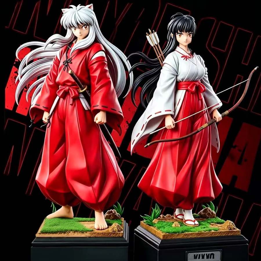 Bandai Inuyasha Kikyo Actionfigur, Anime-Statuen-Set, 32cm, Kunststoff - Bild 1