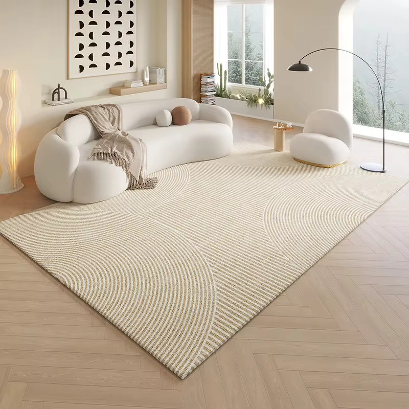 VIKAMA Teppich im nordischen Stil mit geometrischem Muster in Beige, B/T: 120 x 80 cm - Bild 1