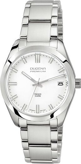 Dugena Armbanduhr, Quarz, Edelstahl, 38 mm, Herren, Silber, Saphirglas - Bild 1