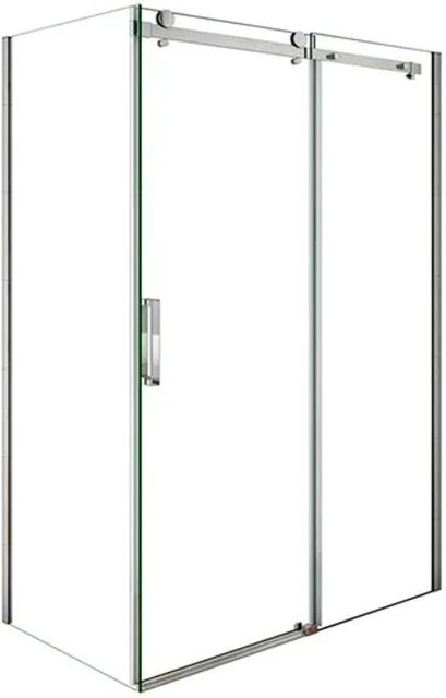 Duschparadies Duschkabine mit Schiebetür und Seitenwand aus 8mm ESG Nano Glas, Farbe Transparent/Silber, B/T/H: 150 x 80 x 195 cm - Bild 1