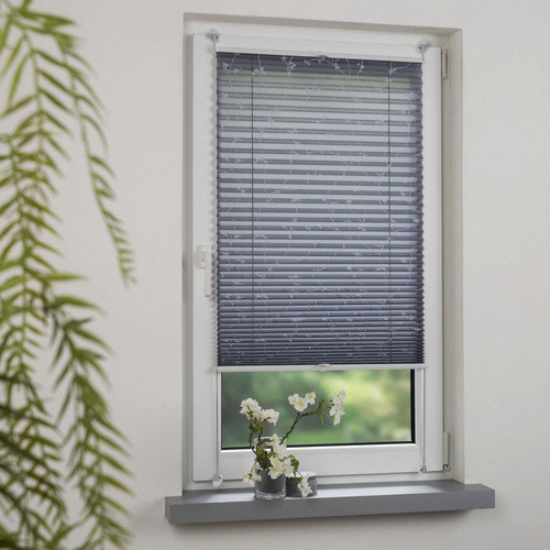 LIEDECO Klemmfix Plissee grau semi-transparent aus Polyester B: 120 cm, H: 130 cm - Bild 2