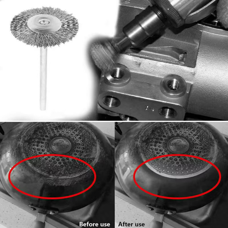 Dremel Stahldrahtbürsten Set aus Edelstahl in Silber, 20 Stück, Durchmesser: 25 mm, Zubehör für Schleifpolierwerkzeuge - Bild 4