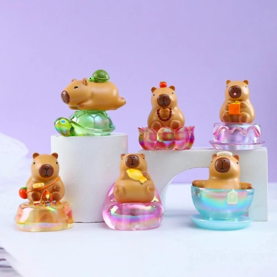 Yiran toy 1 Capybara Actionfiguren Mehrfarbig 2-teiliges Set aus Synthetischem Harz - Bild 1