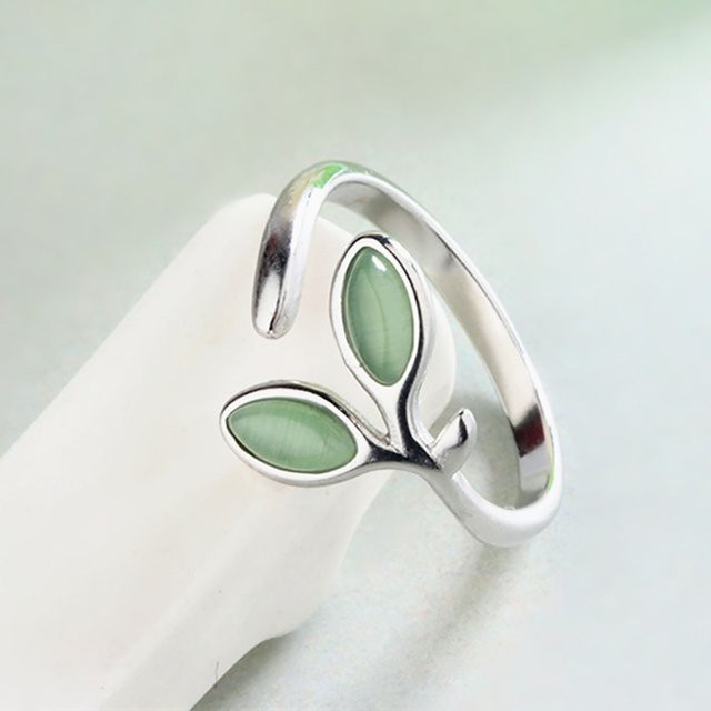 GaaBou Jewellery Ringe, 925 Silber, Blattmuster, Damen, Mädchen - Bild 1