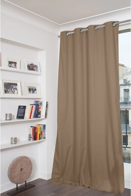 Moondream Verdunklungsvorhang Braun mit Ösen, Höhe: 250 cm, Breite: 135 cm - Bild 1