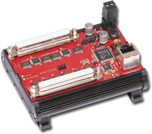 Deditec ETH-TTL-64 Ethernet I/O-Modul mit 64 digitalen Eingängen und 64 digitalen Ausgängen in Rot - Bild 1