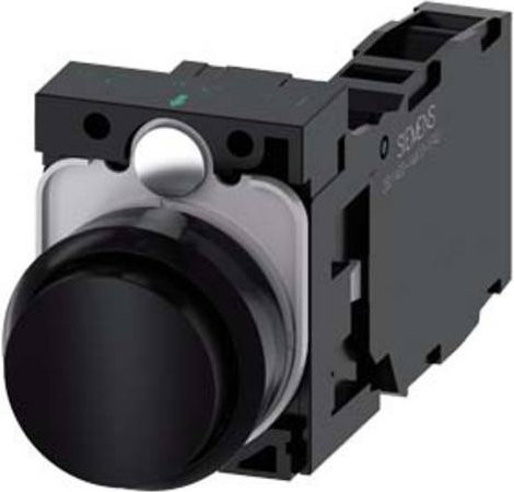 Siemens Drucktaster 3SU1100-0BB10-1FA0 Schwarz aus Kunststoff - Bild 1