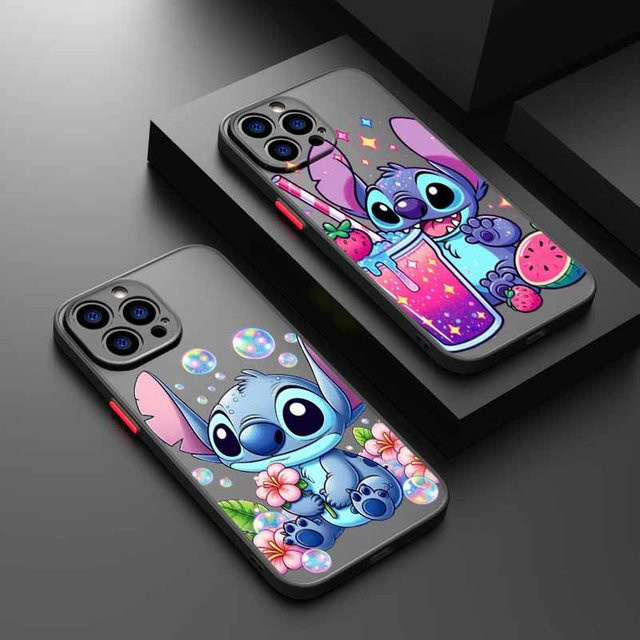 Stitch The Baby Handyhülle für iPhone 17 Air 16 15 14 13 12 11 Pro Max Plus – Mattierte, durchscheinende und weiche Schutzhülle in Multicolour - Bild 1