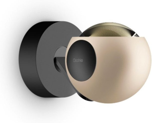 Occhio io 3d pico up C LED-Wand- und Deckenleuchte in Schwarz matt mit Gold mattem Kopf und warmweißem Licht (2700K) - Bild 1