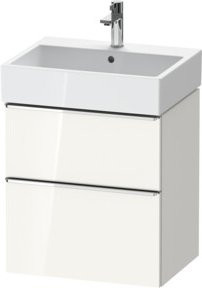 Duravit Waschtischunterschrank D-Neo Weiß Hochglanz Wandmontage mit Schubladen B/T/H: 58,4 x 44,2 x 62,5 cm - Bild 1