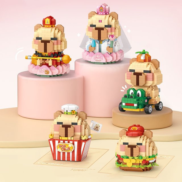 LOZ Food Series Popcorn Burger, Bausteine Set, Mehrfarbig - Bild 1