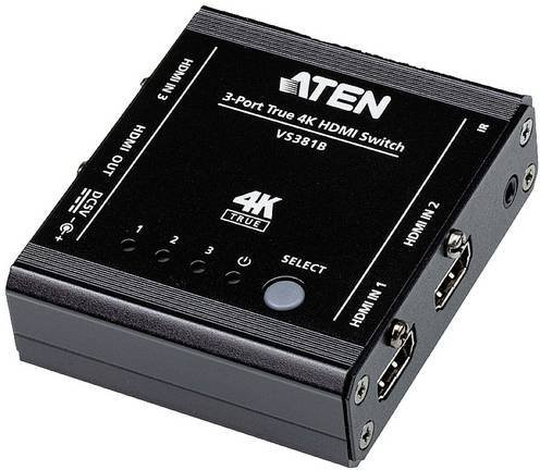 ATEN VS381B HDMI-Switch in Schwarz mit 4096 x 2160 Pixeln - Bild 1
