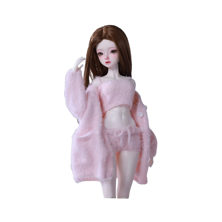 Shugafairy Bjd-Kleidung, Strickpullover, Puppenzubehör, Weiß, Rosa / Pink - Bild 2