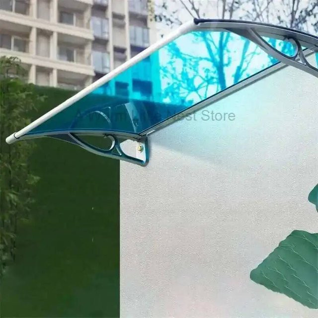 Transparente Markisenhalterung aus Aluminium und Polycarbonat für Outdoor-Fenster und Balkonpavillons - Bild 1