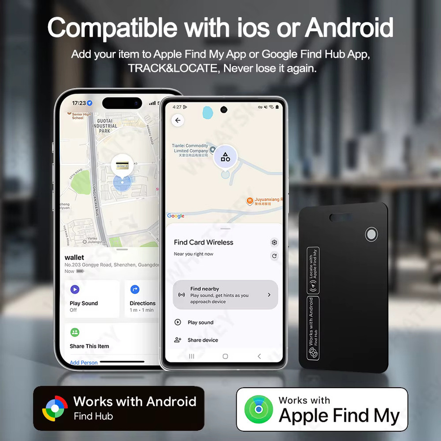 Peocke Smart Tag GPS Bluetooth Tracker in Schwarz für Android und iPhone zur Standortverfolgung von Brieftasche, Schlüsseln oder Gepäck - Bild 4