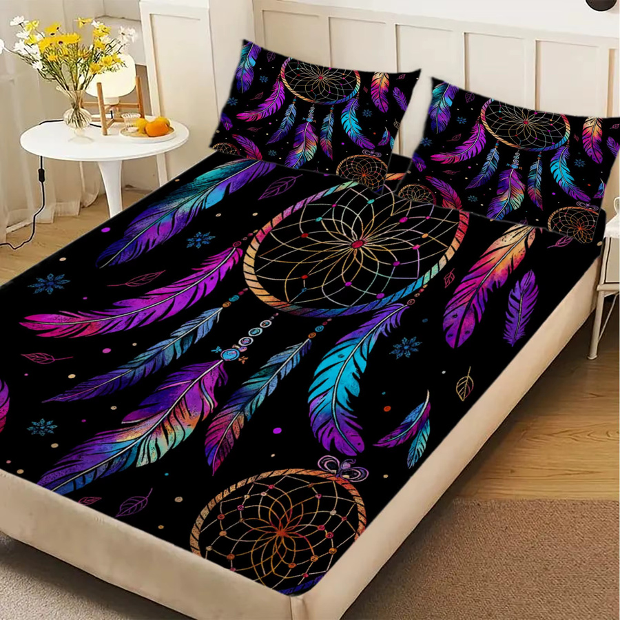 Mountain River Spannbettlaken RV Camping Print mit tiefen Taschen, elastischer Matratzenbezug, Multicolour, B/T: 90 x 200 cm - Bild 3