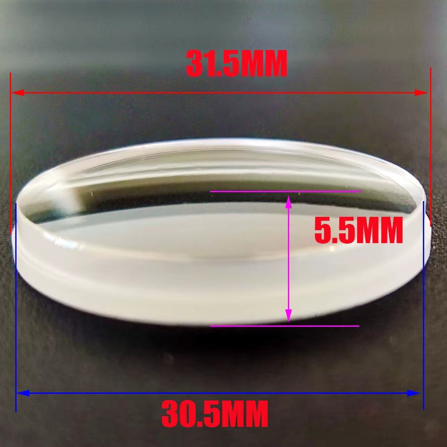 OUMASHI Uhrenglas-Ersatz, doppelt gewölbtes Saphirglas, 31,5 x 5,5 mm - Bild 1