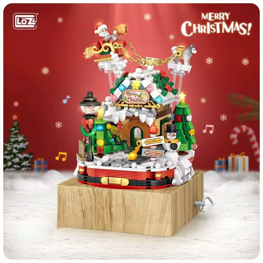 LOZ Weihnachtsbausteine Mini-Bricks als Lernspielzeug und Modellbau-Set in Mehrfarbig - Bild 2