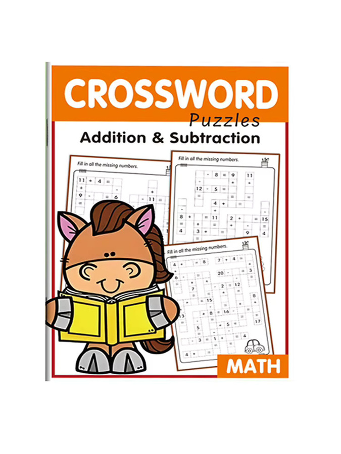 CHENJ Mathe-Arbeitsheft für Kinder ab 6 Jahren mit Kreuzworträtseln sowie Addition und Subtraktion, Mehrfarbig - Bild 2