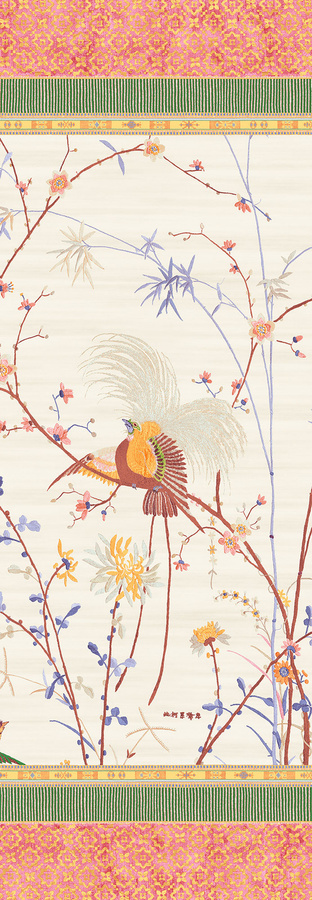 Bassetti Tischläufer Twill FONG in Beige mit floralem Muster, Länge: 400 cm - Bild 1