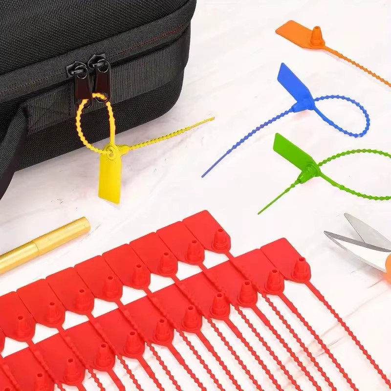 30 Stück Kunststoff-Tamper-Siegel-Kabelbinder in Multicolour für Sicherheitsetiketten und LKW-Siegel, Länge: 25 cm - Bild 2