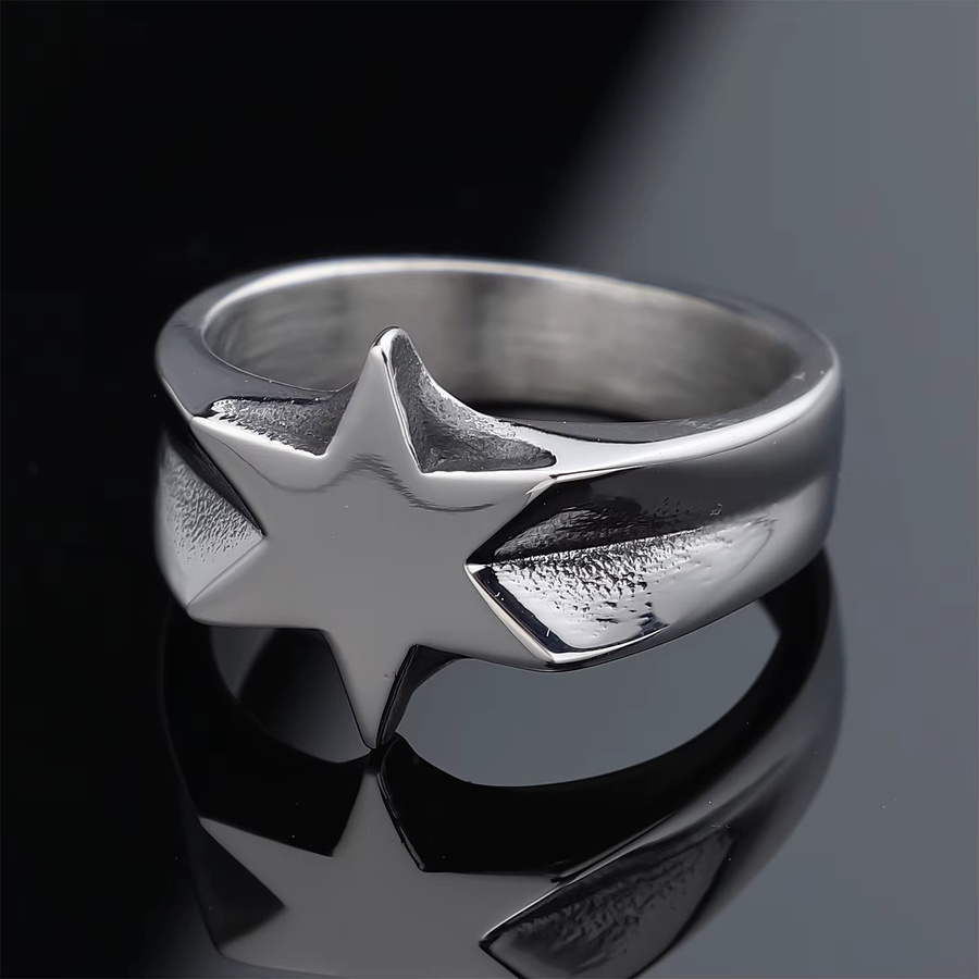 SAIYE Ring Sechspunkt Stern, Edelstahl, Herren - Bild 3