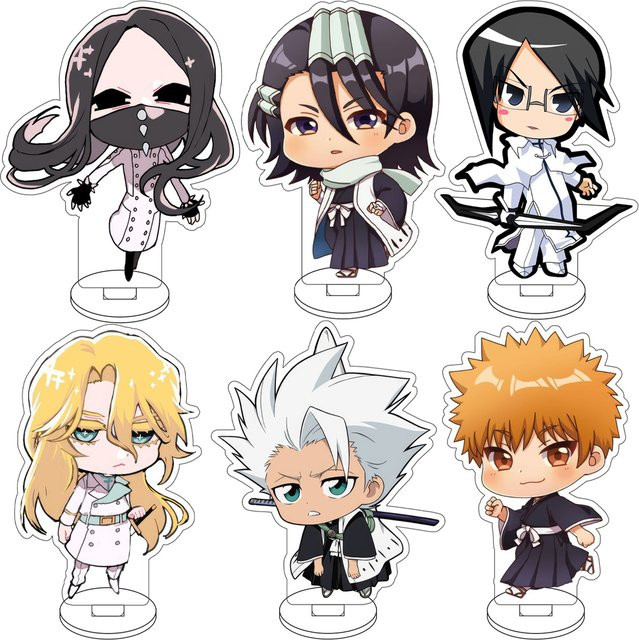 Bandai Bleach Kurosaki Ichigo Inoue Orihime Kuchiki Rukia Ishida Uryuu Acryl-Figur Ständer - Bild 1