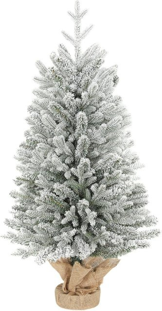 HOMCOM Weihnachtsbaum für den Tisch aus Kunststoff und Metall in Grün und Weiß, B/T/H: 50 x 50 x 90 cm - Bild 1