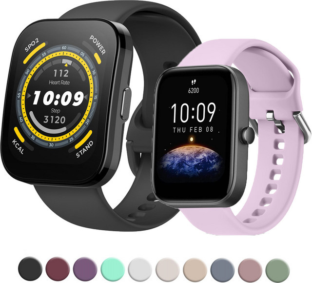 Uhrenarmband Silikon, Schwarz, Unisex - Bild 1
