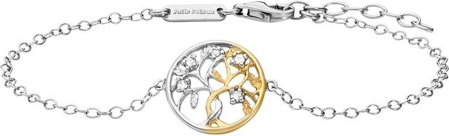 Julie Julsen Armband 925 Silber rhodiniert, teils vergoldet, Liebesbaum, Zirkonia - Bild 1