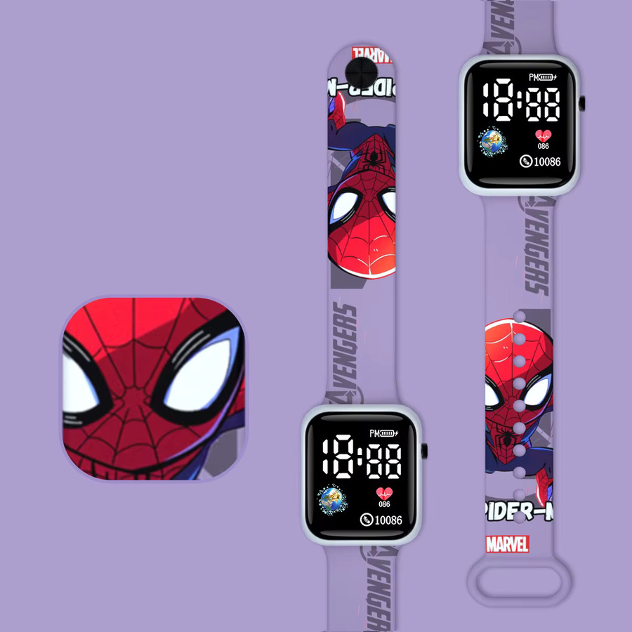 Marvel Digitaluhr, Spiderman, Kunststoff, Schwarz, Kinder - Bild 1