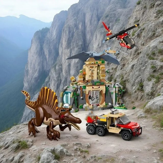 LEGO Spinosaurus und Fengshen Pterodactyl Aerial Mission, Dinosaurier Puzzle - Bild 1