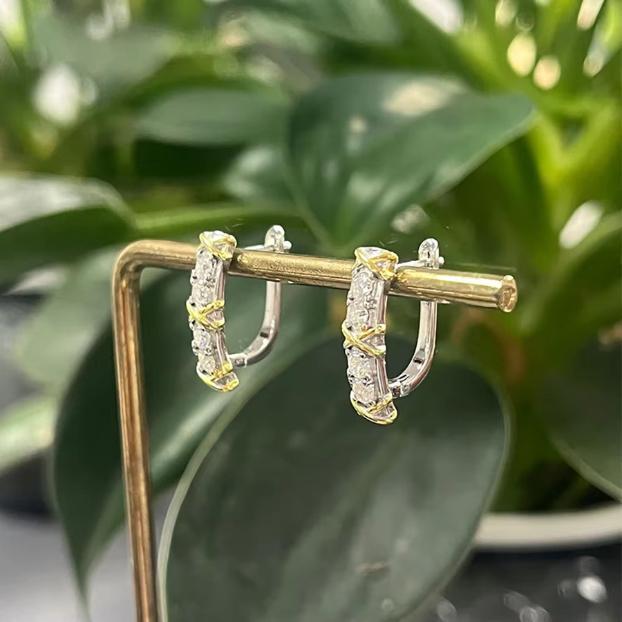KUTPF Creolen, Gelbgold, Diamant, Damen - Bild 2