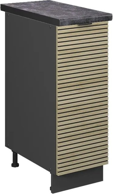 Vicco Apothekerunterschrank Fame-Line in Anthrazit und Eiche mit Arbeitsplatte Breite: 30 cm, Tiefe: 30 cm, Höhe: 20,53 cm - Bild 2