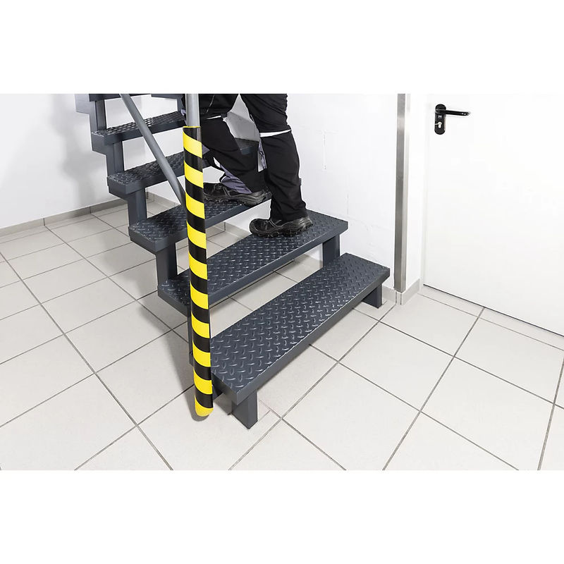 Durable Rohrschutzprofil P30 selbstklebend aus PU-Schaum für Innen- und Außenbereich, Schwarz/Gelb, L 1000 mm, für Rohre mit Durchmesser 20-40 mm - Bild 3