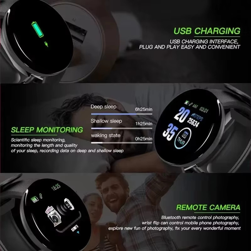 Lenovo Smartwatch in Beige mit Bluetooth, Herzfrequenzmessung und Schlafüberwachung für Sport und Alltag - Bild 4