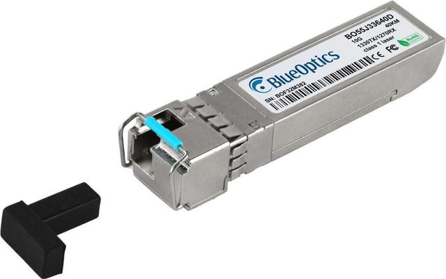 BlueOptics SFP+ Bidi Transceiver BO55J33640D kompatibel mit Juniper, 10GBASE-BX-D, Singlemode Fiber, LC-Simplex, TX1330nm/RX1270nm, 40KM, DDM, Farbe: Silber - Bild 1