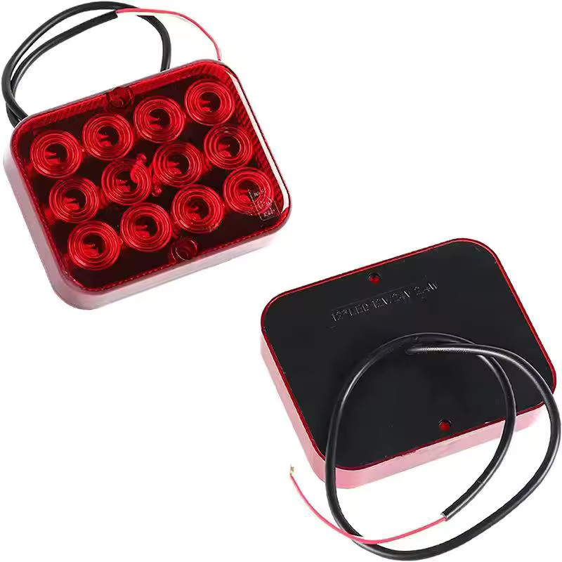 Wasserdichte 12V 24V LED Rückleuchten für Lkw Anhänger Boot und Caravan in Rot - Bild 4
