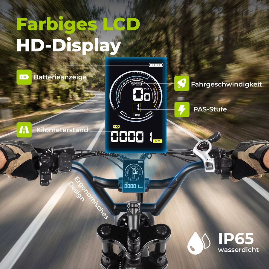Sinaopus E6 20 Zoll Fatbike E-Bike, Elektrofahrrad für Erwachsene - Bild 4