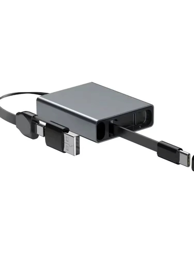 OIITH Einziehbares USB-C Ladekabel mit 60W PD Schnellladung in Schwarz - Bild 7