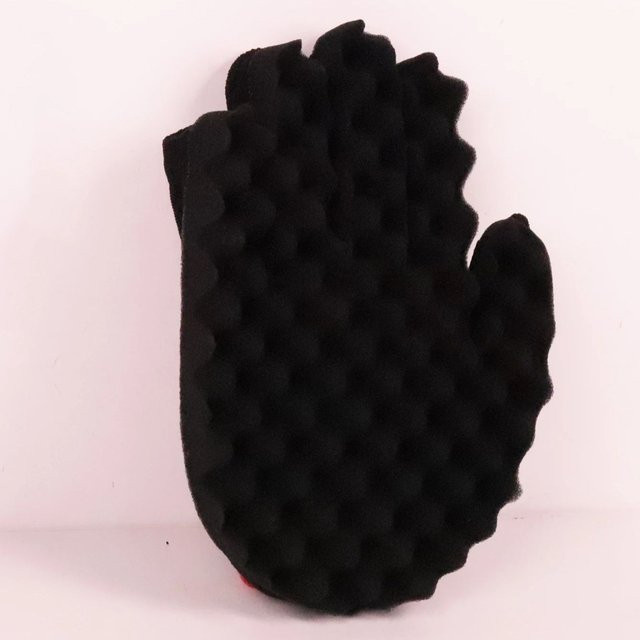Haarpflegehandschuh aus gewelltem Schwamm für Echthaarperücken, Unisex - Bild 1