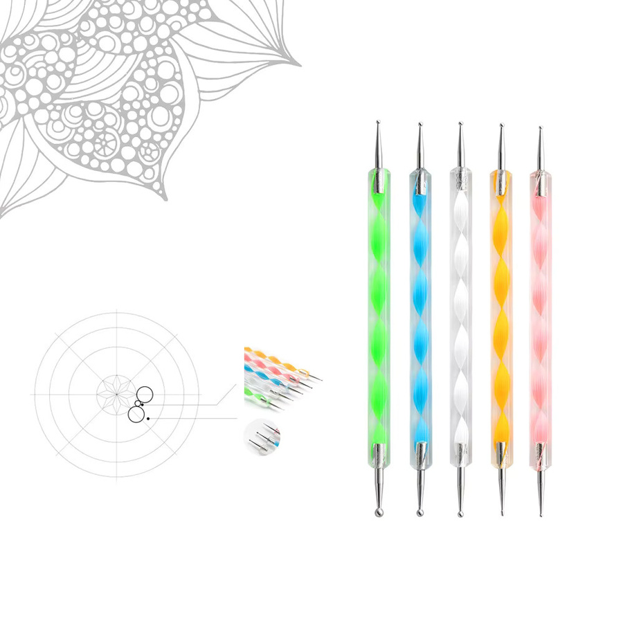 13-teiliges Mandala-Malstift-Set mit bunten Farbstiften für kreative DIY-Projekte in Mehrfarbig - Bild 1