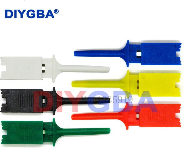 DNIGEF SMD IC Testhaken mit 6 Farben, Clip Grabbers Testsonde und Krokodilklemmen für die elektronische Prüfung, Weiß/Mehrfarbig - Bild 1